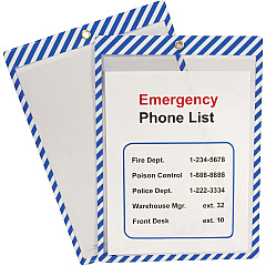 C-Line Safety Striped Shop Ticket Holders (CLI44105)
