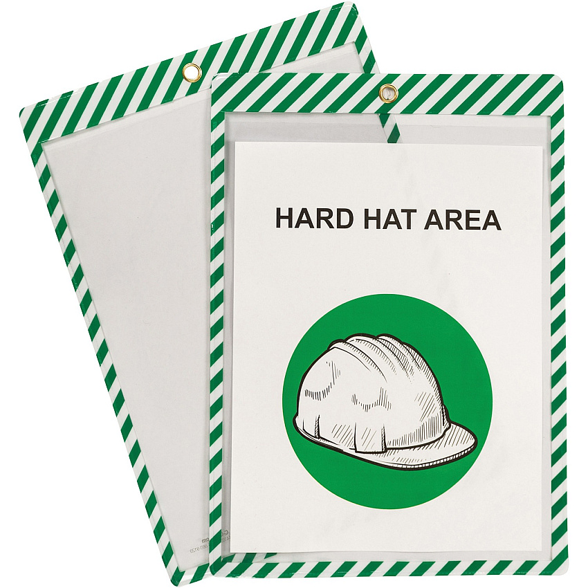 C-Line Safety Striped Shop Ticket Holders (CLI44103)