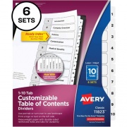 Avery Ready Index 10-tab Custom TOC Dividers (11823)