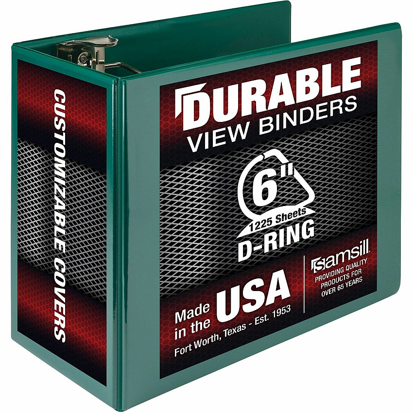 Samsill Nonstick 6" Locking D-Ring View Binder (SAM16424)