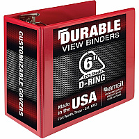 Samsill Nonstick 6" Locking D-Ring View Binder (SAM16423)