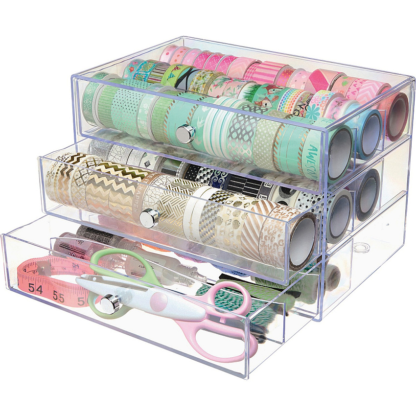 deflecto 3-Drawer Storage Organizer (DEF350901CR)