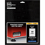 Avery PermaTrack Durable White Asset Tag Labels, 1-1/4" x 2-3/4" , 112 Asset Tags (AVE61529)