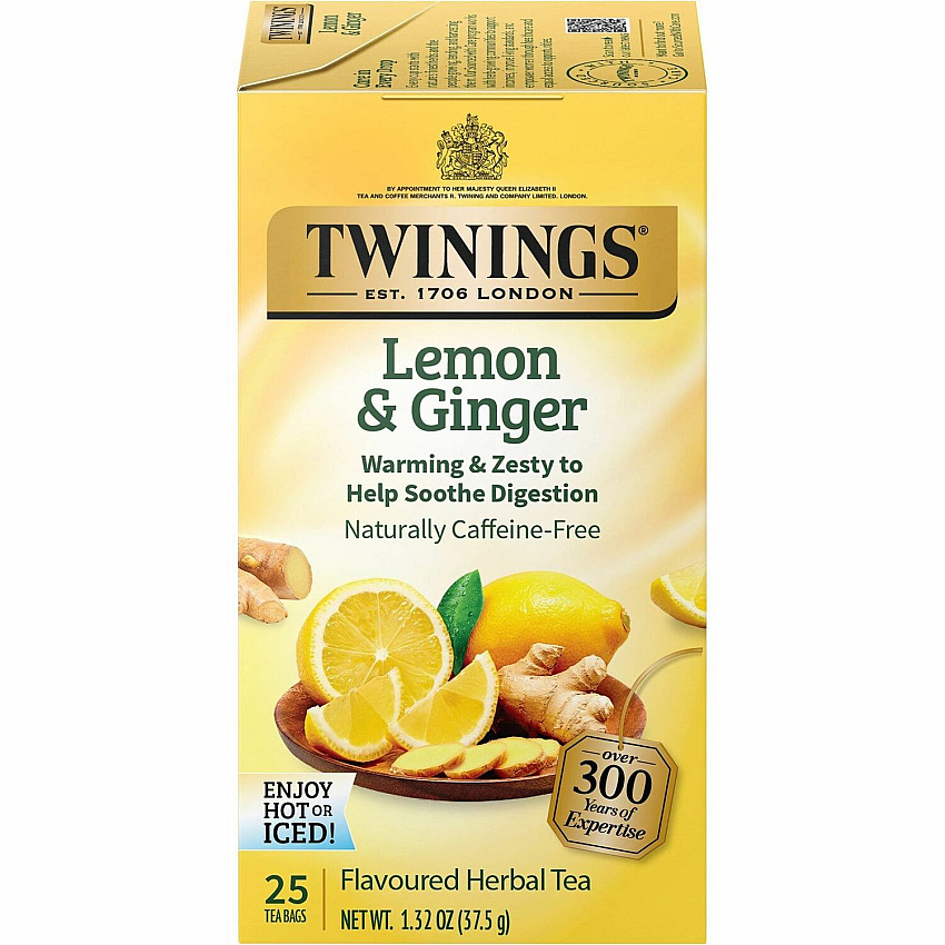 TWININGS Lemon & Ginger Herbal Tea Bag (TWG09180)