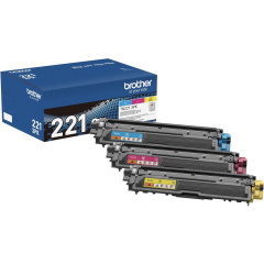 Brother TN221 Original Toner Cartridge - Multi-pack - Cyan, Magenta, Yellow (TN2213PK)