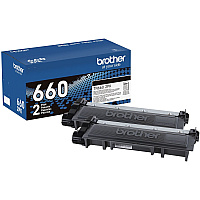 Brother TN-660 Original High Yield Laser Toner Cartridge - Twin-pack - Black - 2 / Box (TN6602PK)