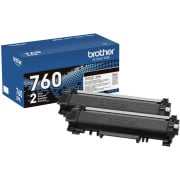 Brother TN760 Original High Yield Laser Toner Cartridge - Twin-pack - Black - 2 / Box (TN7602PK)