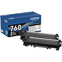 Brother TN760 Original High Yield Laser Toner Cartridge - Twin-pack - Black - 2 / Box (TN7602PK)