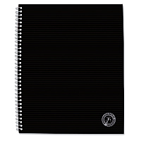 Universal Deluxe Sugarcane Based Notebooks, Coated Bagasse Cover, 1-Subject, Medium/College Rule, Black Cover, (100) 11 x 8.5 Sheets (UNV66206)