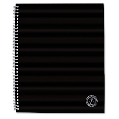 Universal Deluxe Sugarcane Based Notebooks, Coated Bagasse Cover, 1-Subject, Medium/College Rule, Black Cover, (100) 11 x 8.5 Sheets (UNV66206)