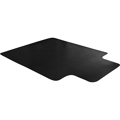 Floortex Advantagemat Black Vinyl Lipped Chair Mat for Hard Floor - 45" x 53" (FLRFC124553HLBV)
