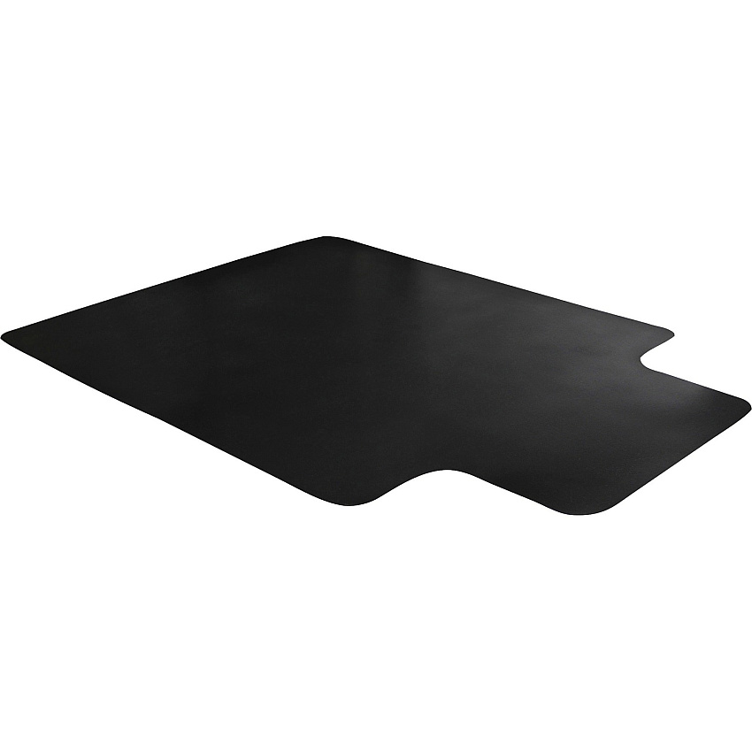 Floortex Advantagemat Black Vinyl Lipped Chair Mat for Hard Floor - 45" x 53" (FLRFC124553HLBV)