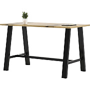 KFI Midtown Solid Wood Top Cafe Table (3672MTLFTN41)
