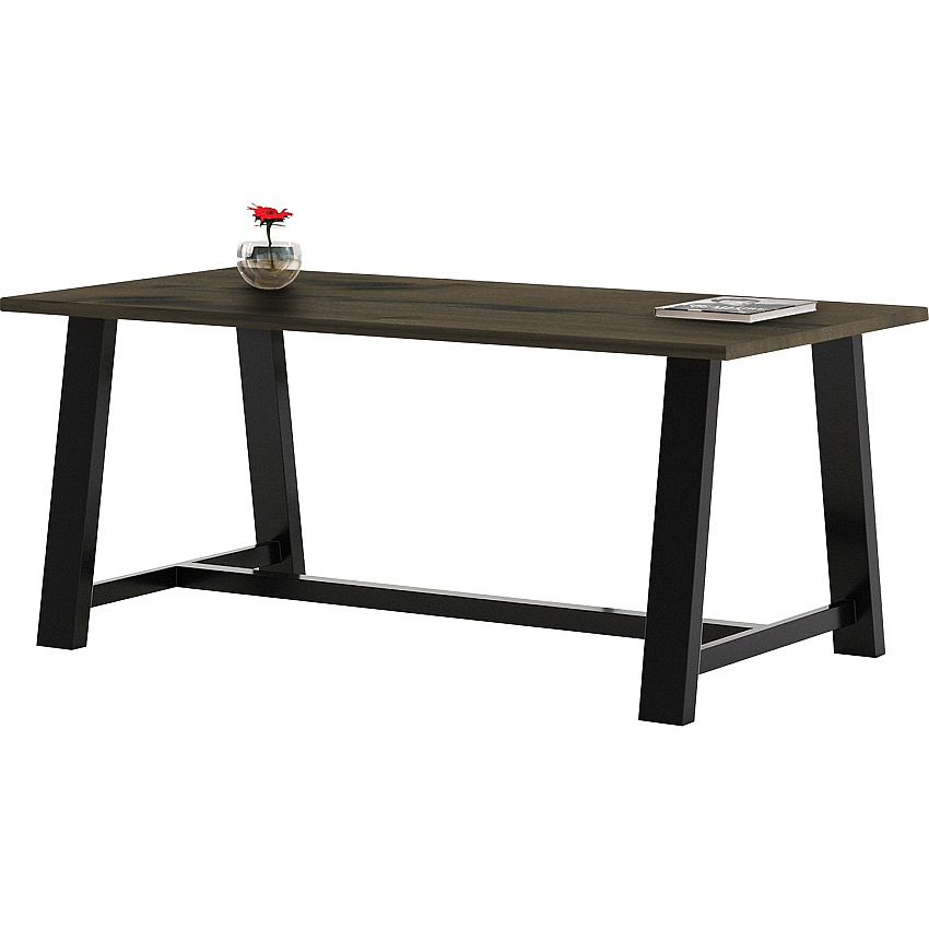 KFI 36x72" Solid Wood Top Midtown Table (T3672BMTLFTB)