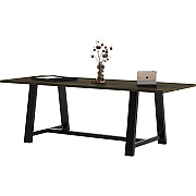 KFI 36x96" Solid Wood Top Midtown Table (T3696BMTLFTB)