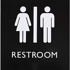 Lorell Unisex Restroom Sign (LLR02654)