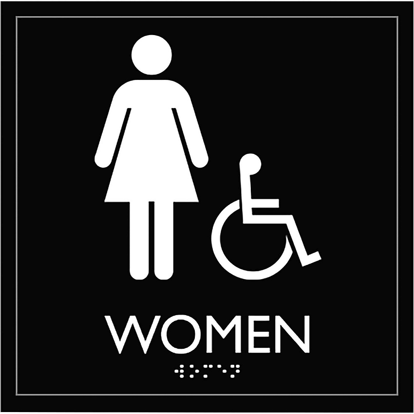 Lorell Women's Handicap Restroom Sign (LLR02657)