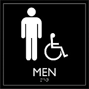 Lorell Men's Handicap Restroom Sign (LLR02659)
