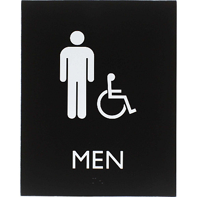 Lorell Men's Handicap Restroom Sign (LLR02668)