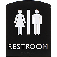 Lorell Arched Unisex Restroom Sign (LLR02672)