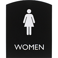 Lorell Arched Women's Restroom Sign (LLR02674)