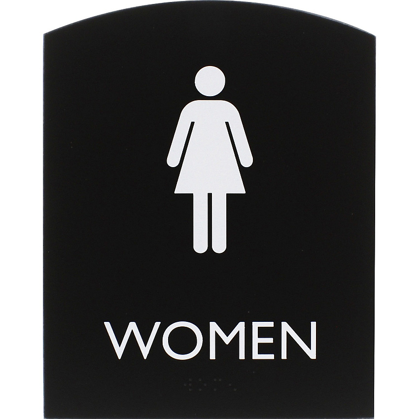 Lorell Arched Women's Restroom Sign (LLR02674)