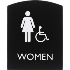 Lorell Arched Women's Handicap Restroom Sign (LLR02675)