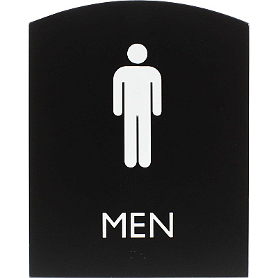 Lorell Arched Men's Restroom Sign (LLR02676)