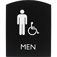 Lorell Arched Men's Handicap Restroom Sign (LLR02677)
