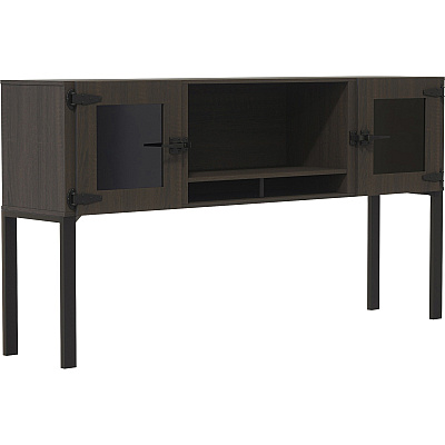 Mayline 72" Hutch with Glass Doors & Supports (MRHG72STO)
