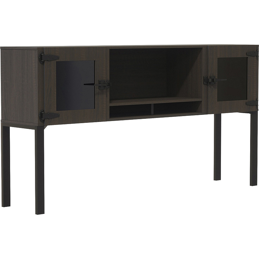 Mayline 72" Hutch with Glass Doors & Supports (MRHG72STO)