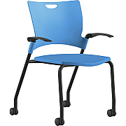 9 to 5 Seating Bella Fixed Arms Mobile Stack Chair (1315A12BFP16)
