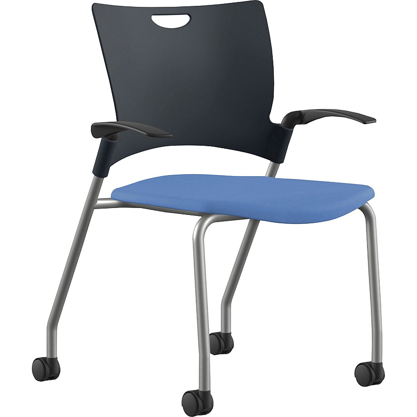 9 to 5 Seating Bella Fabric Seat Mobile Stack Chair (1315A12SFBU)