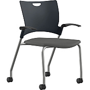 9 to 5 Seating Bella Fabric Seat Mobile Stack Chair (1315A12SFDO)