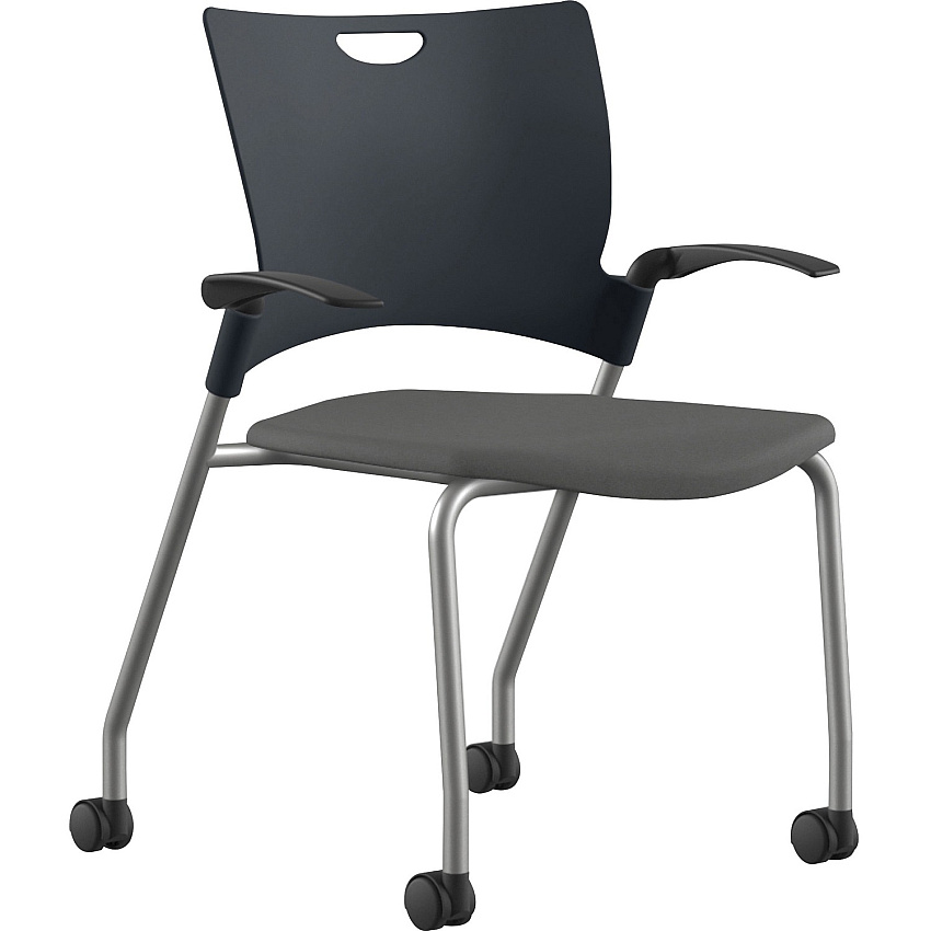 9 to 5 Seating Bella Fabric Seat Mobile Stack Chair (1315A12SFDO)