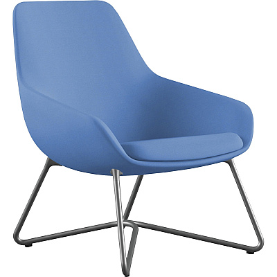 9 to 5 Seating W-shaped Base Lilly Lounge Chair (9111LGSFBU)