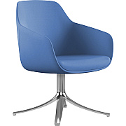 9 to 5 Seating Lilly Swivel Base Fabric Lounge Chair (9134GTPFBU)