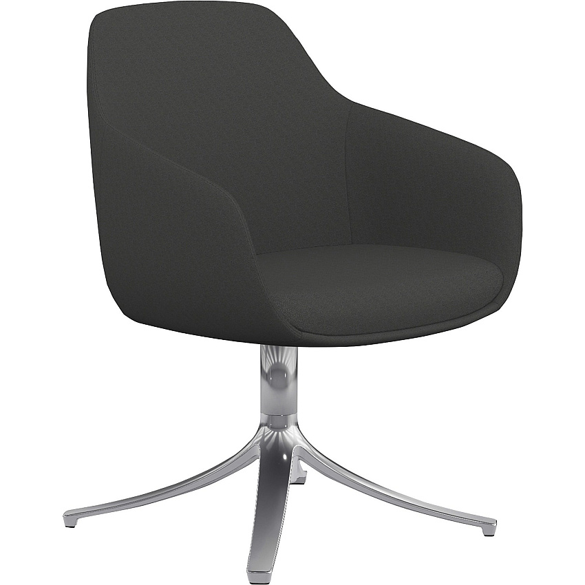 9 to 5 Seating Lilly Swivel Base Fabric Lounge Chair (9134GTPFDO)