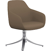 9 to 5 Seating Lilly Swivel Base Fabric Lounge Chair (9134GTPFLA)