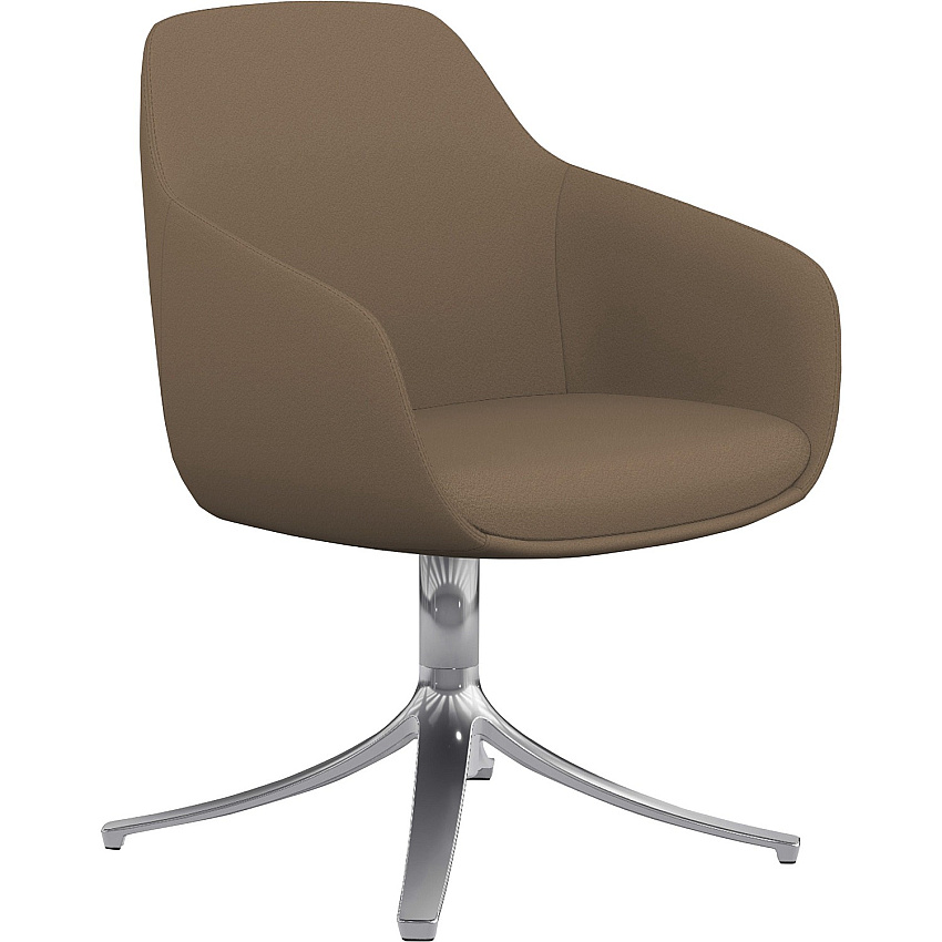 9 to 5 Seating Lilly Swivel Base Fabric Lounge Chair (9134GTPFLA)