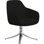 9 to 5 Seating Lilly Swivel Base Fabric Lounge Chair (9134GTPFON)