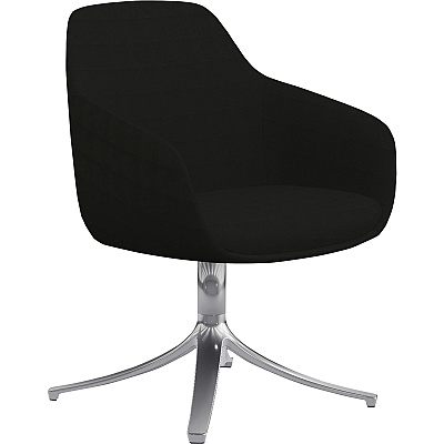 9 to 5 Seating Lilly Swivel Base Fabric Lounge Chair (9134GTPFON)