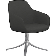 9 to 5 Seating Lilly Swivel Base Fabric Lounge Chair (9134GTSFDO)