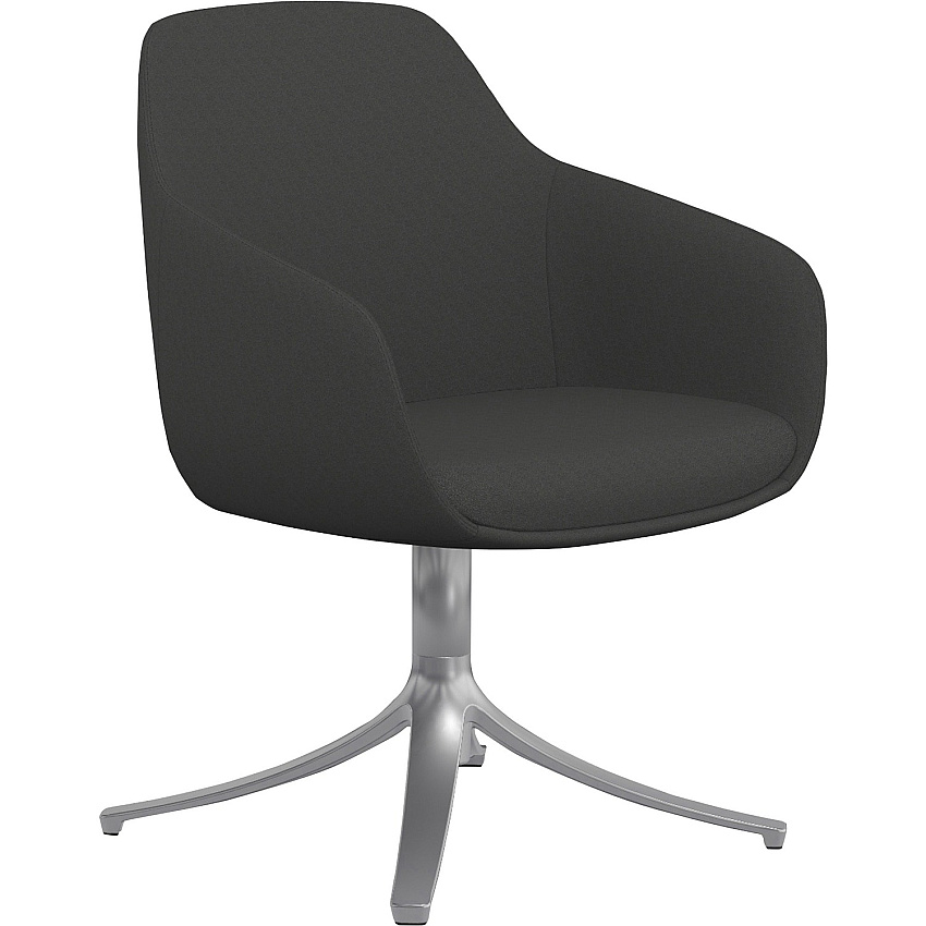9 to 5 Seating Lilly Swivel Base Fabric Lounge Chair (9134GTSFDO)
