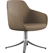 9 to 5 Seating Lilly Swivel Base Fabric Lounge Chair (9134GTSFLA)