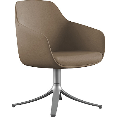 9 to 5 Seating Lilly Swivel Base Fabric Lounge Chair (9134GTSFLA)