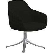 9 to 5 Seating Lilly Swivel Base Fabric Lounge Chair (9134GTSFON)