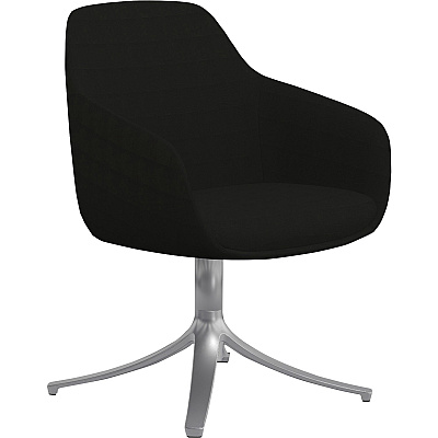 9 to 5 Seating Lilly Swivel Base Fabric Lounge Chair (9134GTSFON)