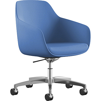 9 to 5 Seating Lilly 5-Star Base Fabric Lounge Chair (9154R2PFBU)