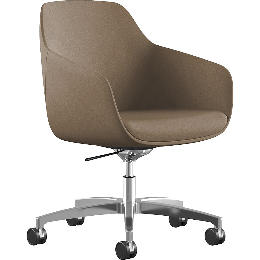 9 to 5 Seating Lilly 5-Star Base Fabric Lounge Chair (9154R2PFLA)
